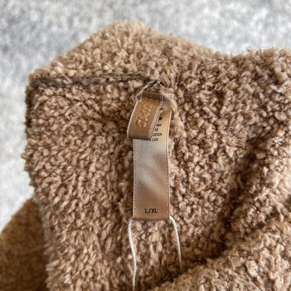 Skims Shorts Womens L XL Brown Cozy Boucle Lounge Soft Fuzzy Pull On High Waist - Picture 6 of 7